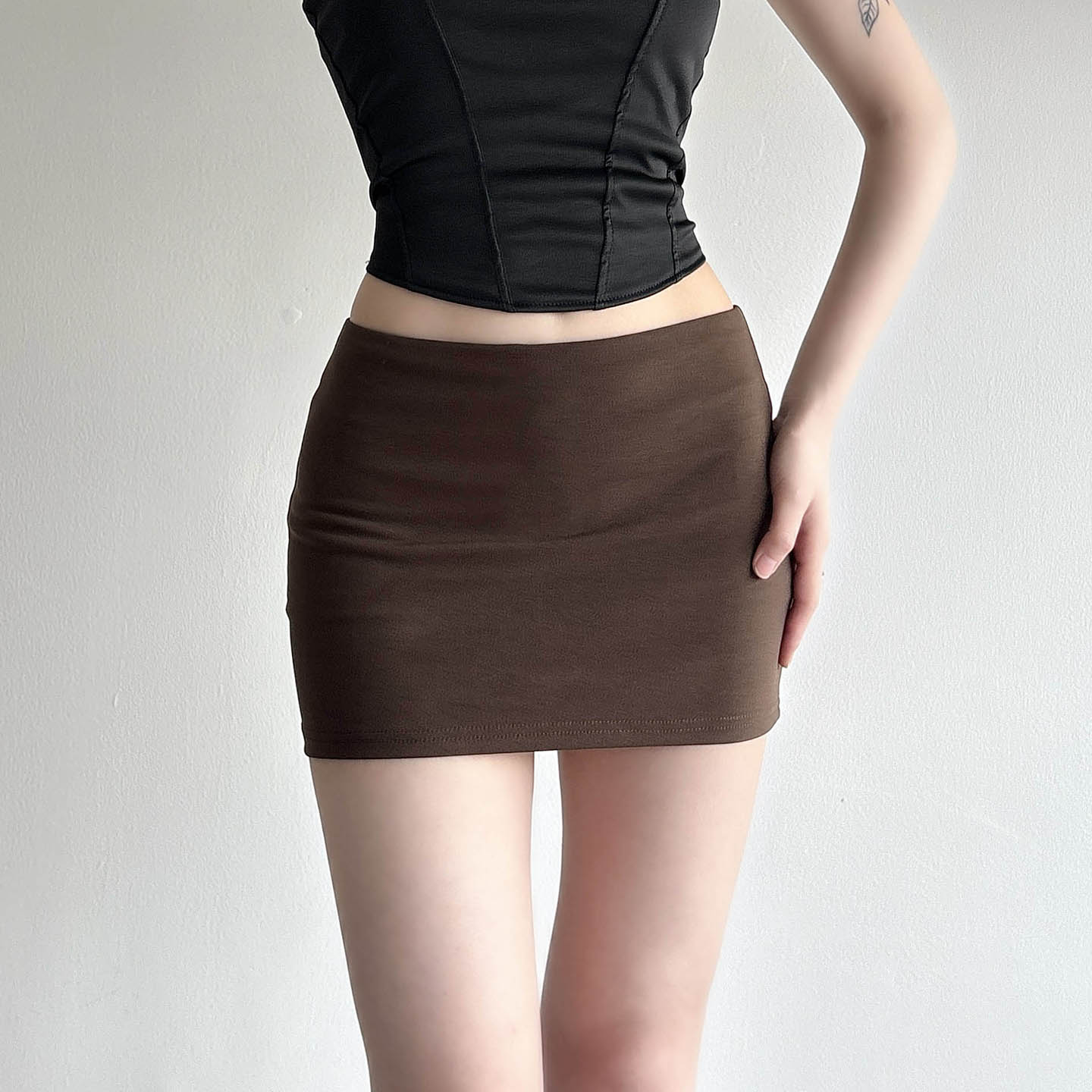 美式辣妹低腰修身性感包臀短裙