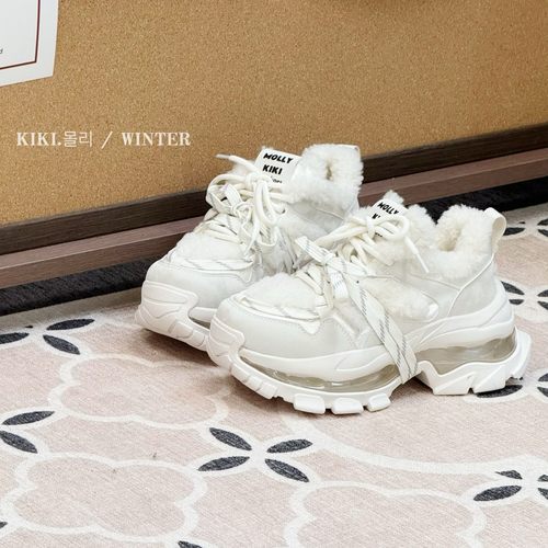 厚底百搭潮流休闲ins2025冬季新款复古气垫底防滑老爹鞋加绒加厚