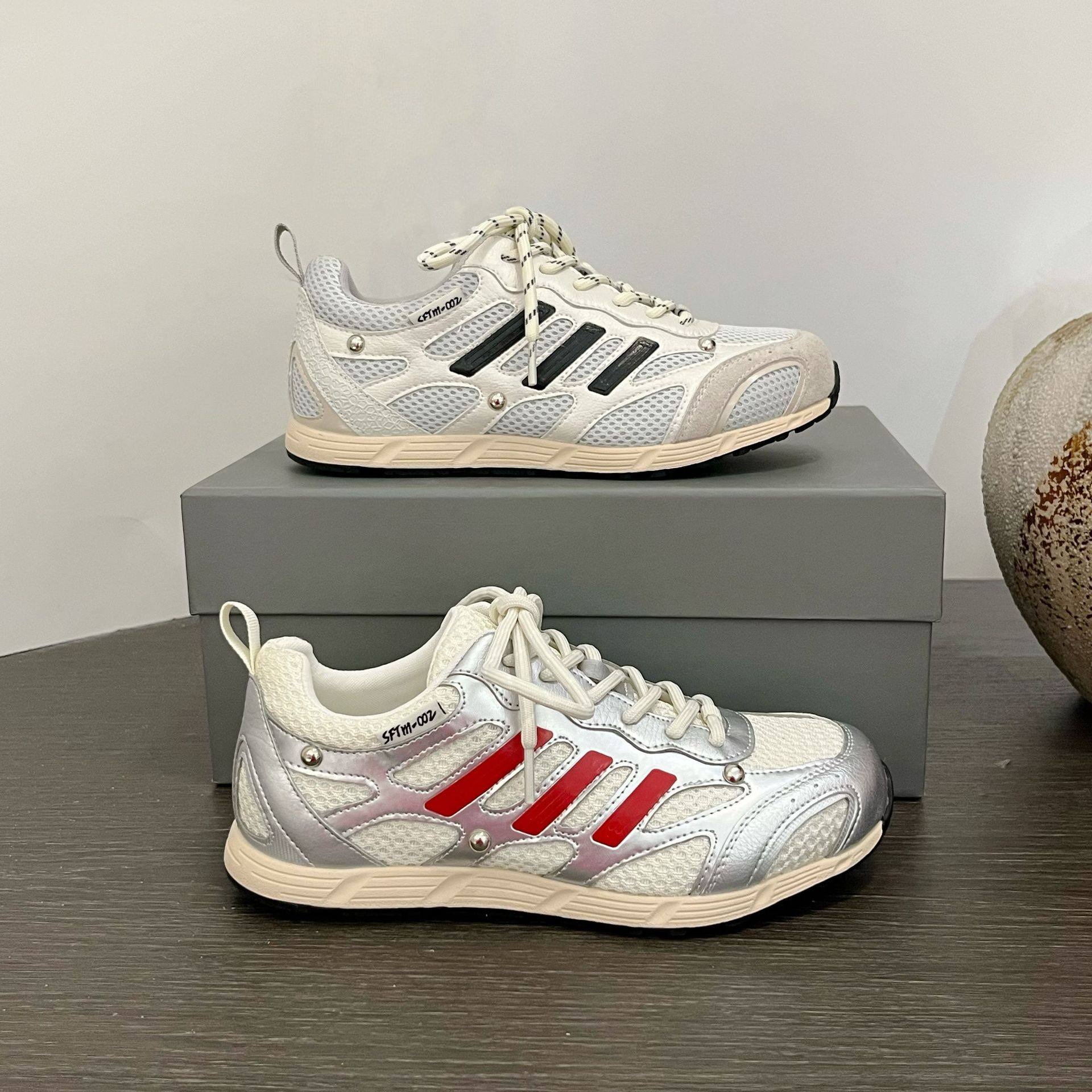 撞色复古阿甘鞋女2026春季新款透气网面德训鞋银色运动百搭休闲鞋,女鞋,时尚休闲鞋,淘宝优惠券,粉丝福利购,淘宝优惠卷