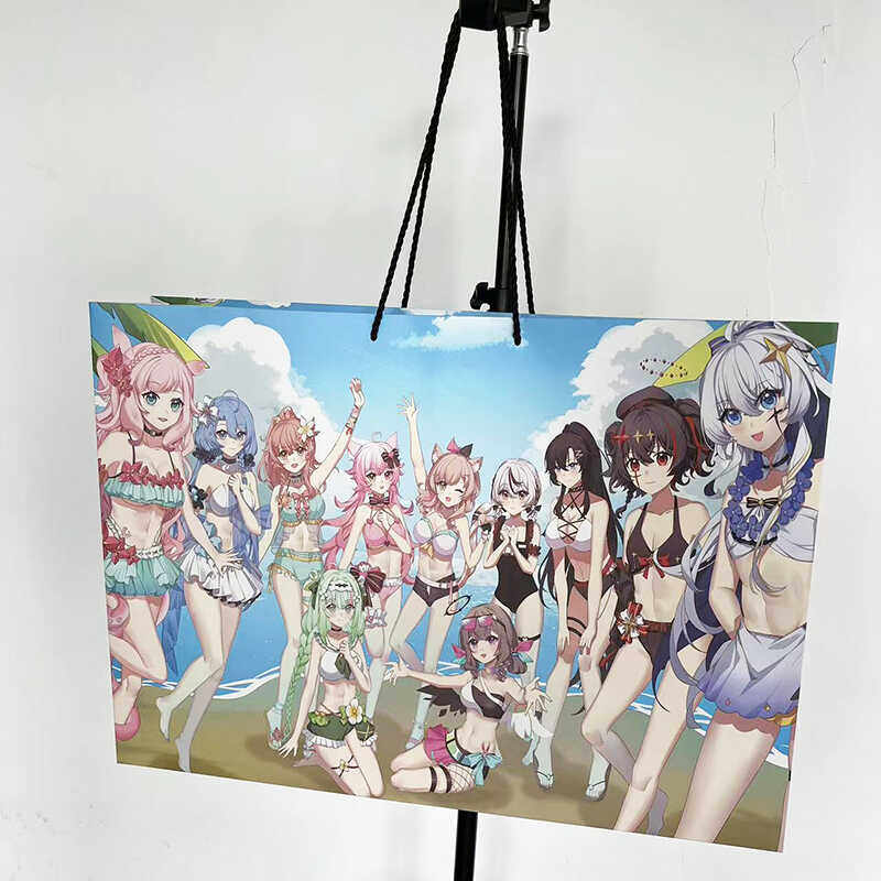 漫展手提袋定制白卡纸袋印刷动漫插画游戏手挽袋特大号尺寸订做