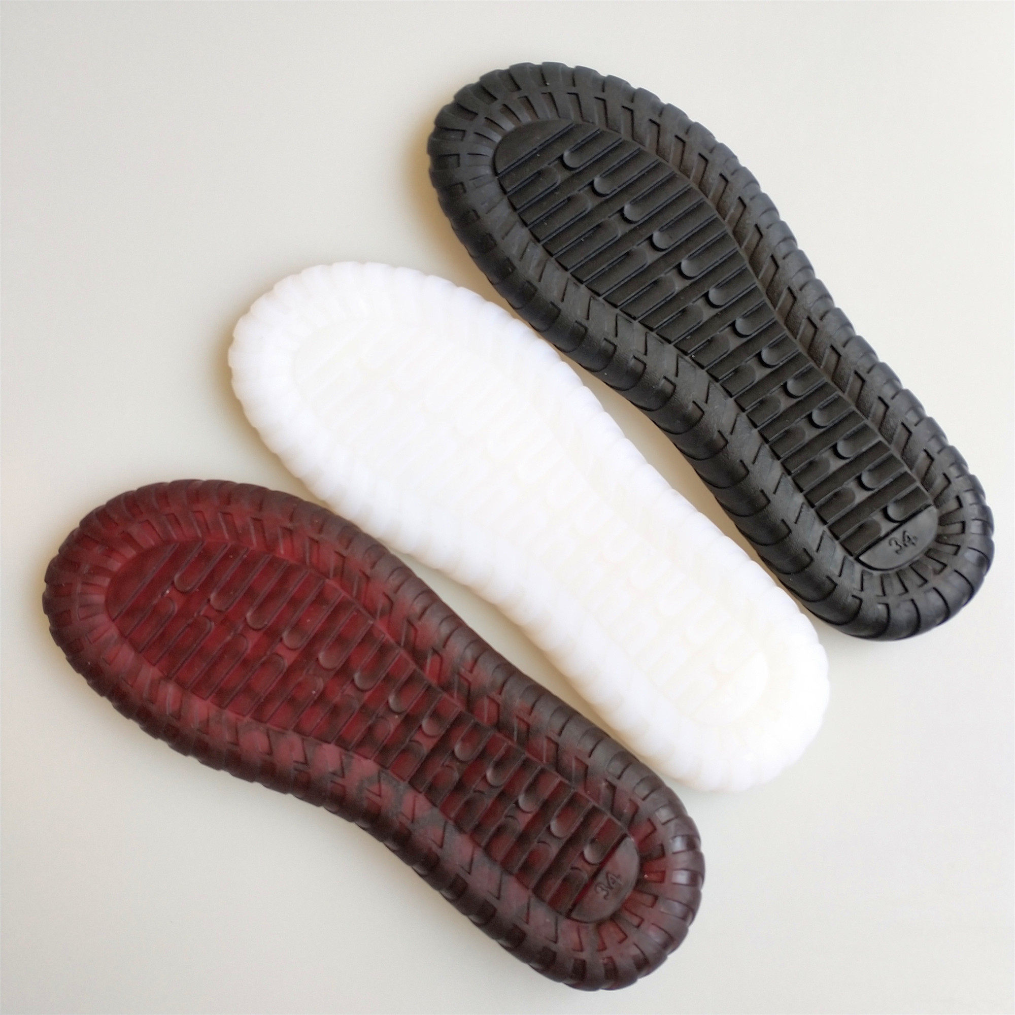 夏季凉鞋鞋底手工编织钩鞋鞋底透明白色水晶底牛筋鞋底勾鞋底防滑