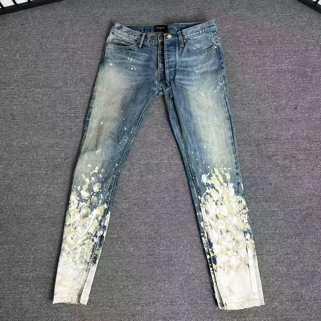 现货秒发！孩子王自主非fearofgod 5th蓝色赤耳泼墨图片