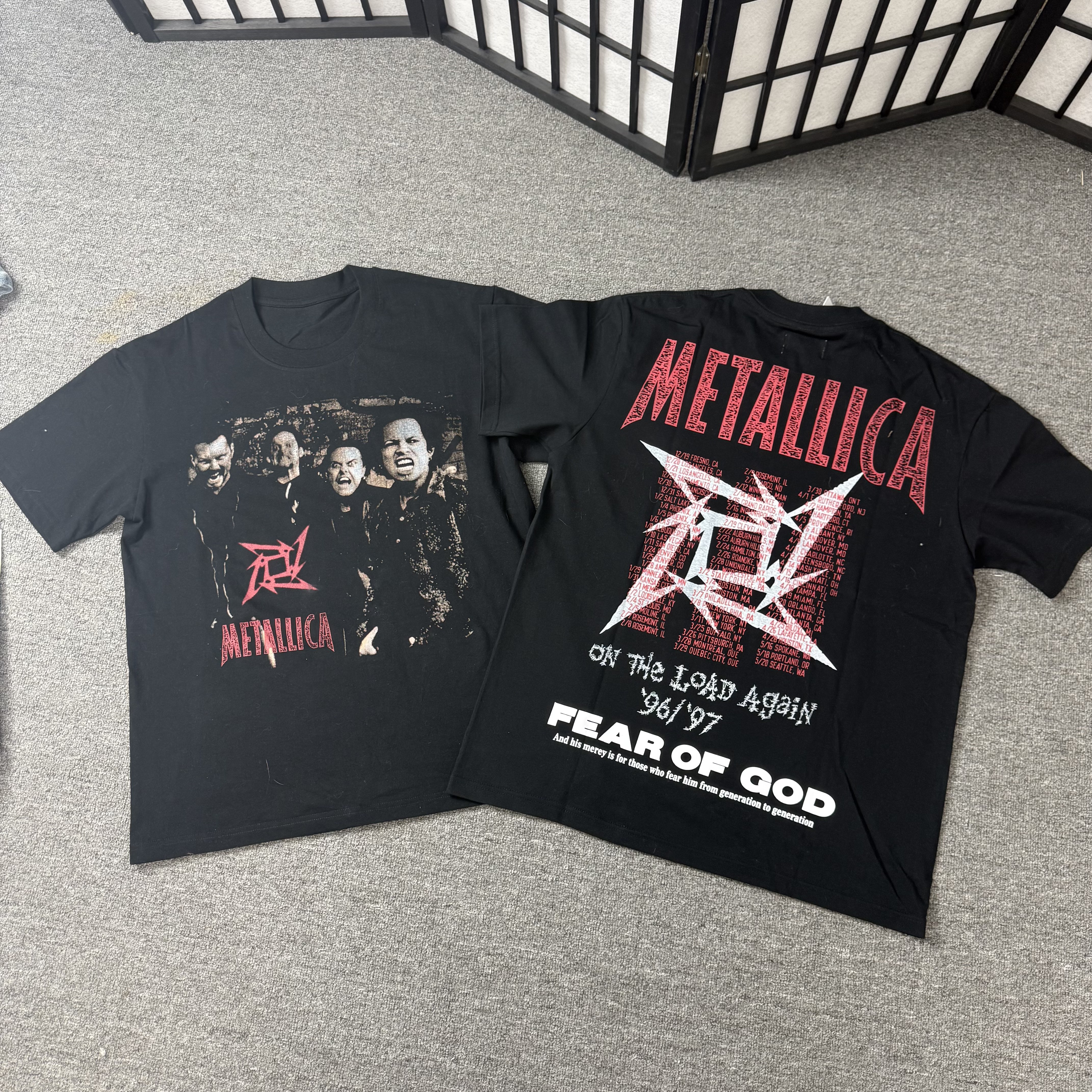 当天发出！hzw自主非 Metallica 四脸 Vintage te短袖图片