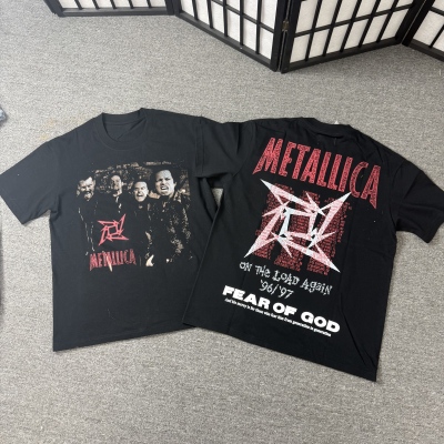 当天发出！hzw自主非 Metallica 四脸 Vintage te短袖