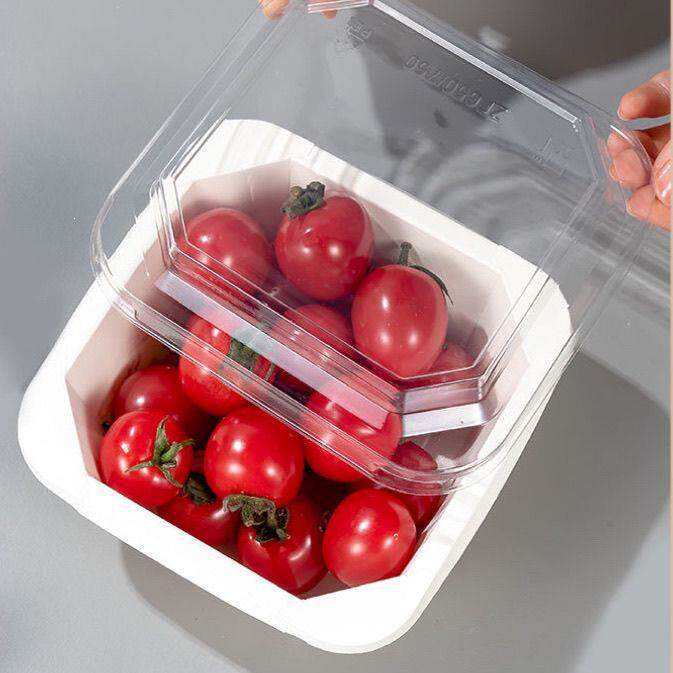 一次性牛皮纸八角盒甜品沙拉便当轻食打包盒外卖食品级果切八角碗