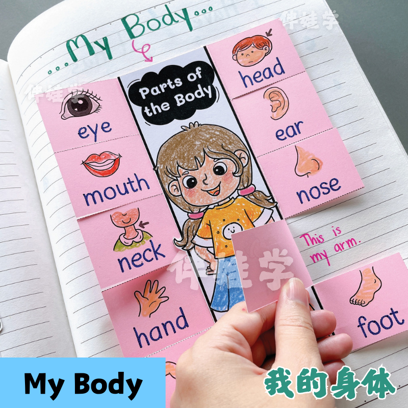 小学趣味英语语法作业纸情景创设主题词汇句型专项训练习手工教具