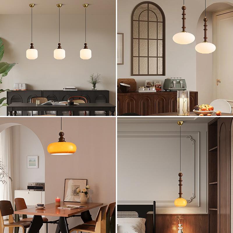 中古风卧室床头小吊灯侘寂风复古吧台餐厅民宿玻璃简约氛围灯2026