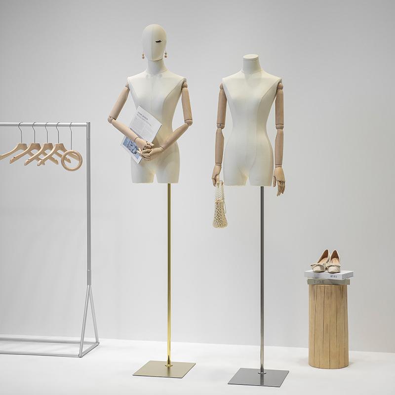 韩版服装店小胸锁骨模特道具女半身橱窗陈列架子全身假人体展示架