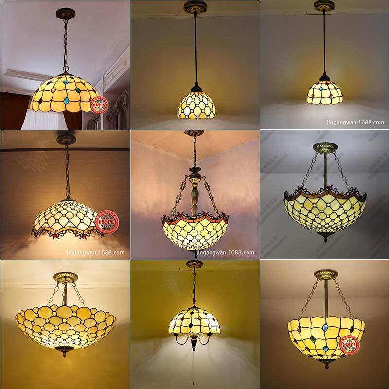 现代铁艺彩色吊灯 工程酒店会所茶馆中餐厅包房吧台米色玻璃吊灯