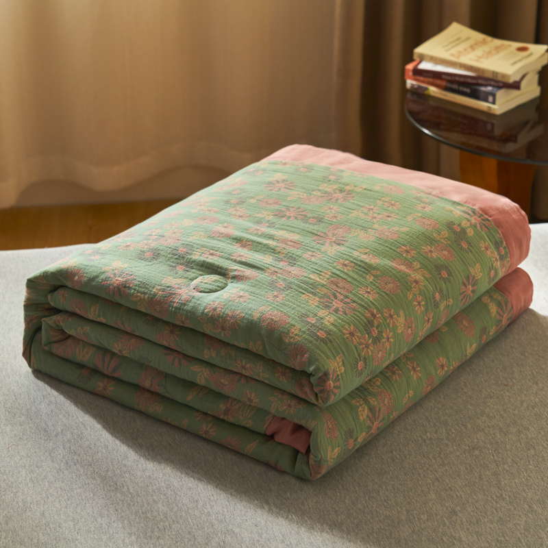 全棉雙層紗夏被空調被薄被子