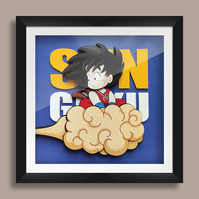 七龙珠客厅背景墙海报超级赛亚人孙悟空宿舍装饰品卧室床头挂壁画