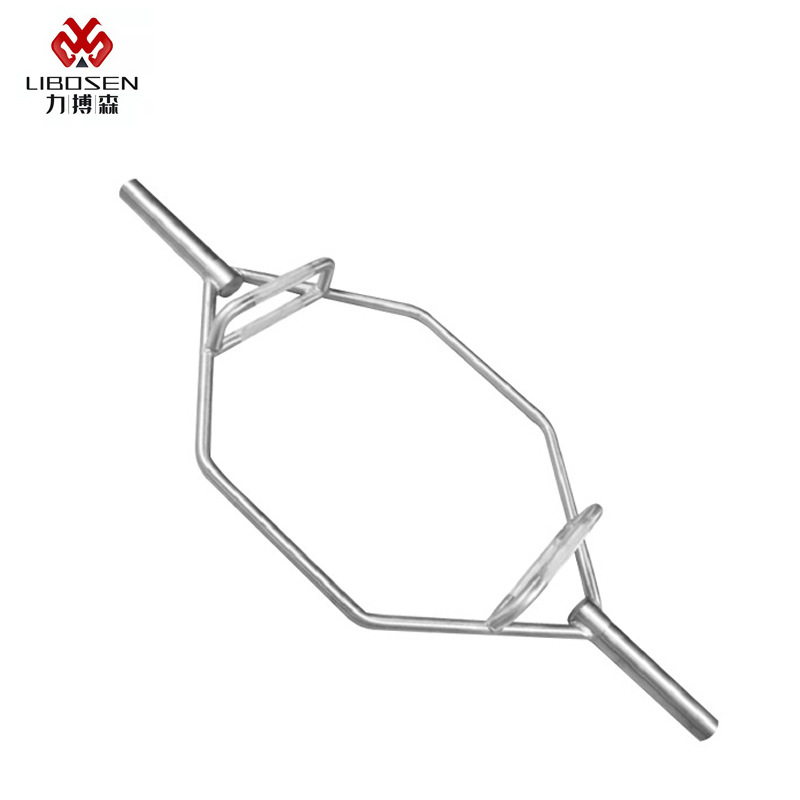 六角大孔硬拉杆商用健身房大环形杆深蹲耸肩标准奥杆举重杆