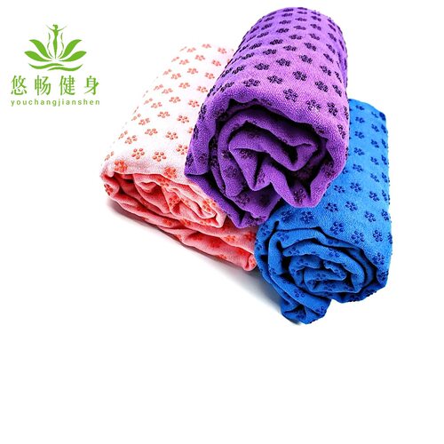 瑜伽防滑铺巾超细纤维加厚PVC