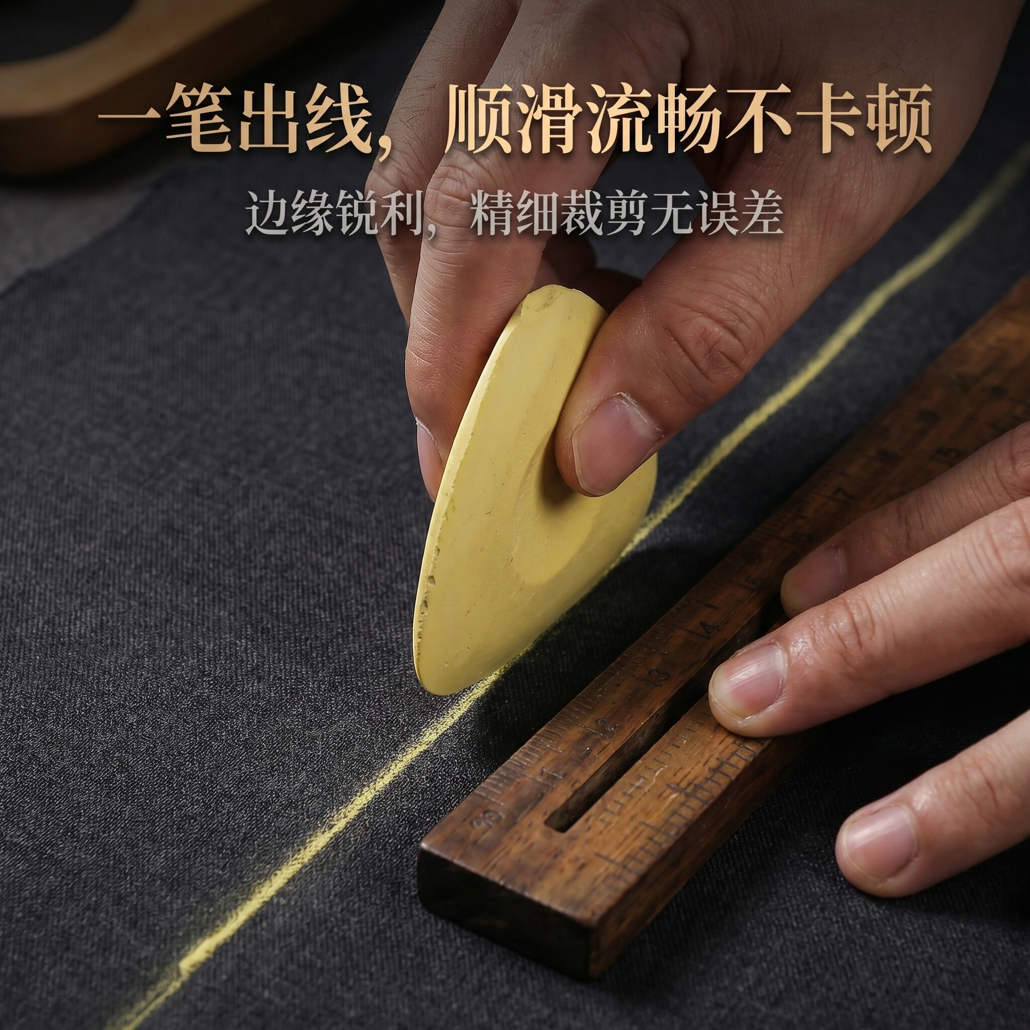 45片黄色画粉裁衣划粉片裁缝粉笔图片