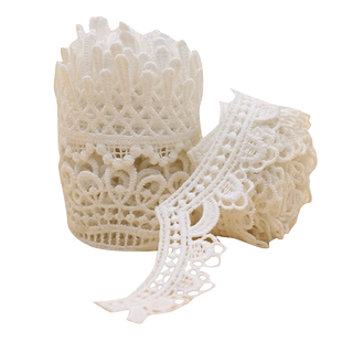 白色镂空细牛奶丝水溶花边辅料diy服装裙窗帘沙发装饰蕾丝边布艺