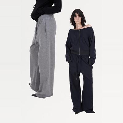 COMMEUNTISSU休闲抽绳直筒卫裤