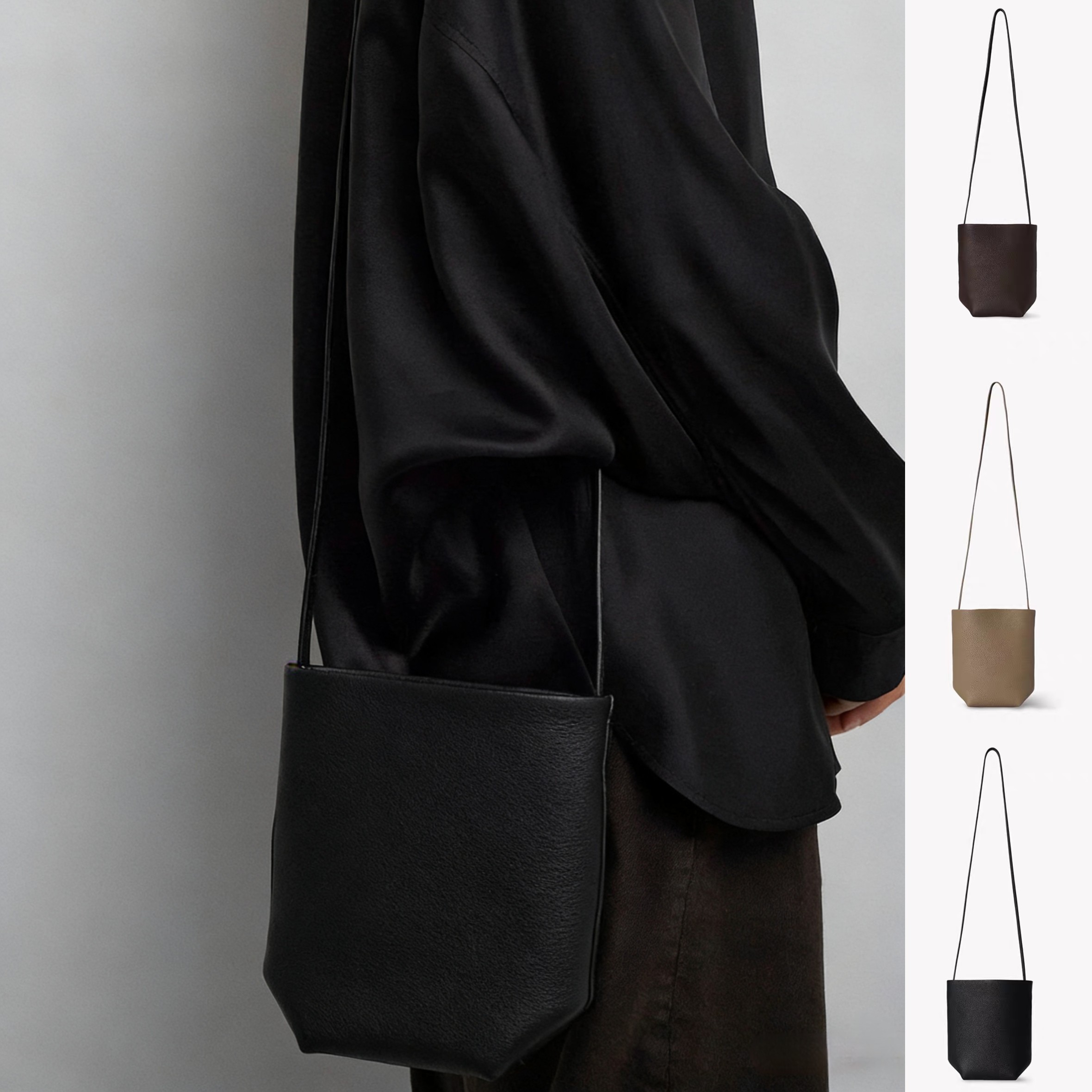 小众park新款mini水桶包牛皮高级感斜挎女包极简风小包手机包女包