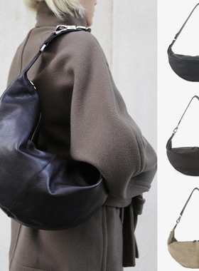 头层牛皮Quiver clip箭筒包秋冬单肩包hobo包高级感斜挎包饺子包