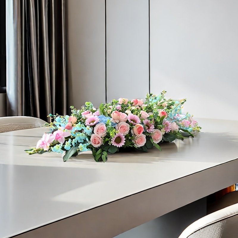 会议室会议桌长桌花假花餐厅宴会长餐桌桌面摆花装饰花艺迎宾台花,家居饰品,仿真花/假花,淘宝优惠券,粉丝福利购,淘宝优惠卷