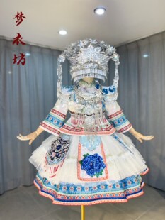 女童短款哈尼族撒尼族苗族景颇族彝族羌族土家族高山族连体演出服
