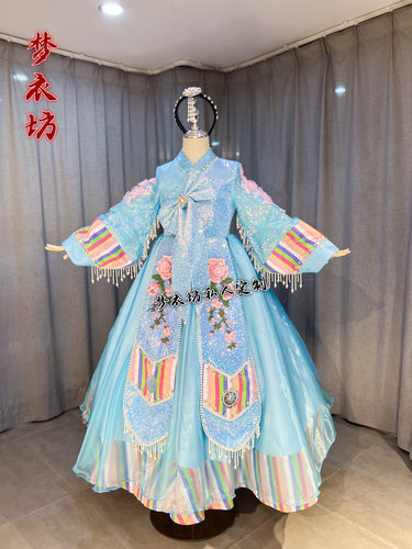 亮片《哩哩哩》韩服朝鲜族唱歌