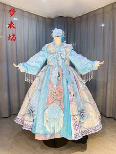 韩服朝鲜金达莱斯密达《哩哩哩》