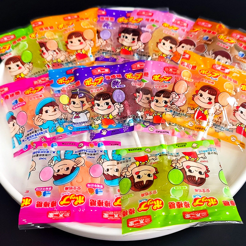 不二家水果味棒棒糖散装硬糖混合口味喜糖万圣节网红糖果儿童零食