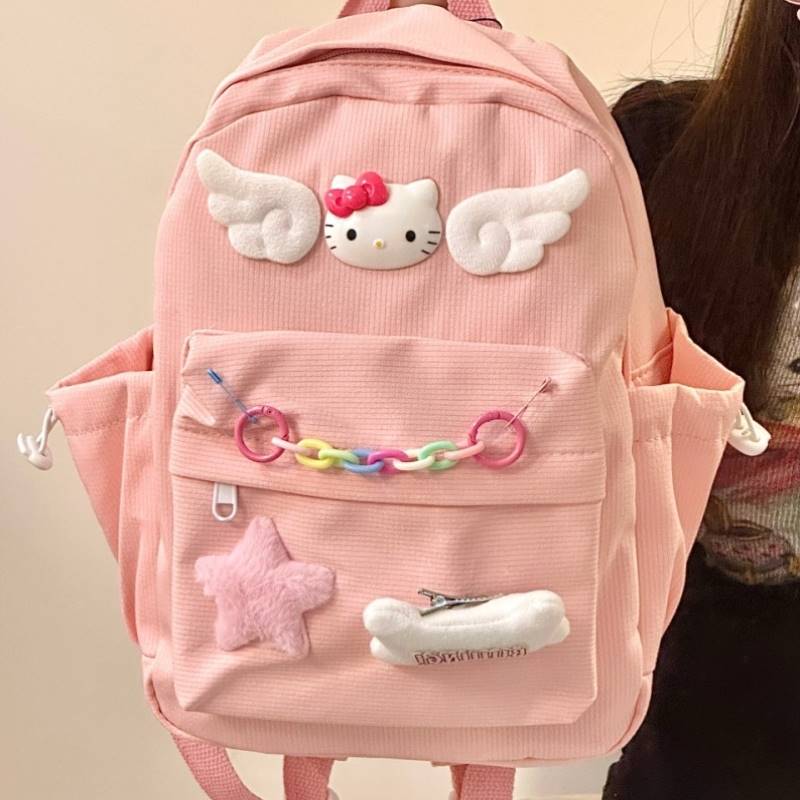 hellokitty书包初高中女大小学生大容量双肩旅行哈喽kt背包高颜值