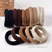 新款 高弹力皮筋女扎头绳耐用不伤发绳丸子头饰网红粗发圈马尾皮套