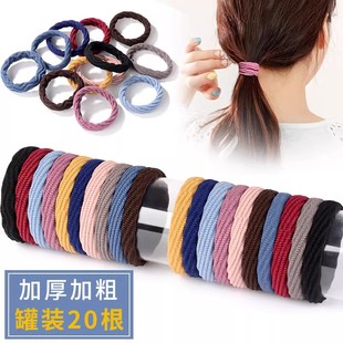 发圈头绳不伤发新款皮筋女扎头绑头发高弹力耐用橡皮筋发绳黑皮套