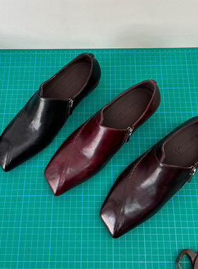 黑色小皮鞋超柔手工妈妈女鞋真皮单鞋女大码2026春季新款通勤方头