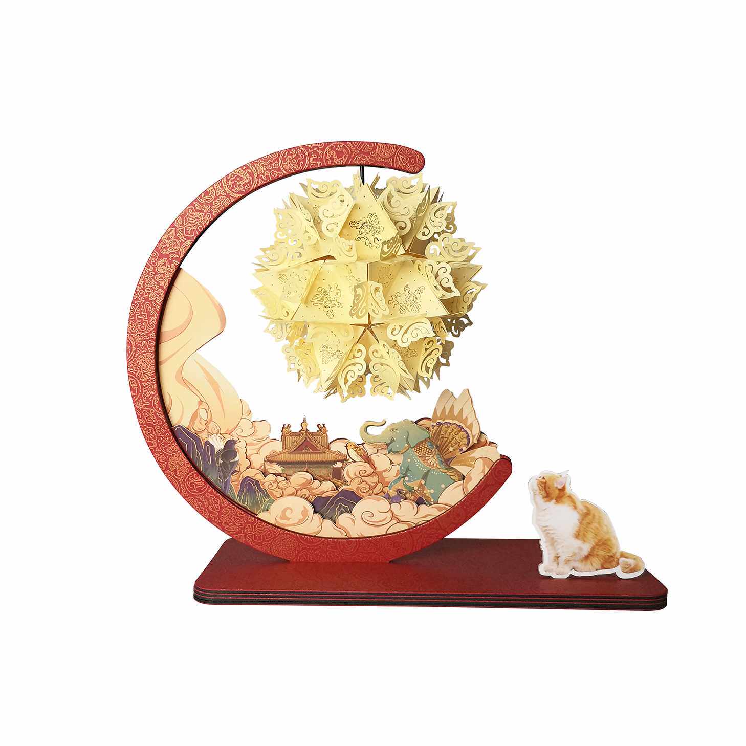 高档上新了故宫diy纸雕灯生日礼物博物馆学生七夕情侣创意摆件教