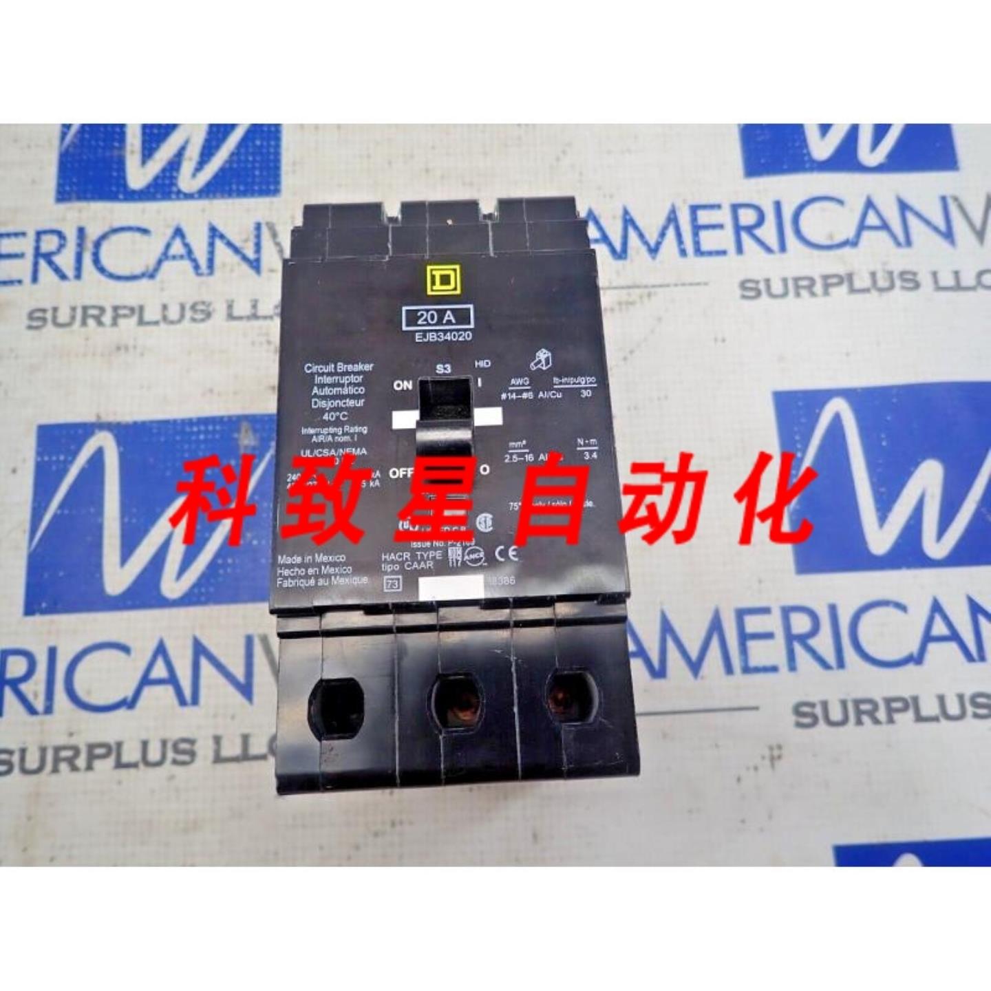 工业配件EJB34020 20安培 3极65KA 480Y277V断路器