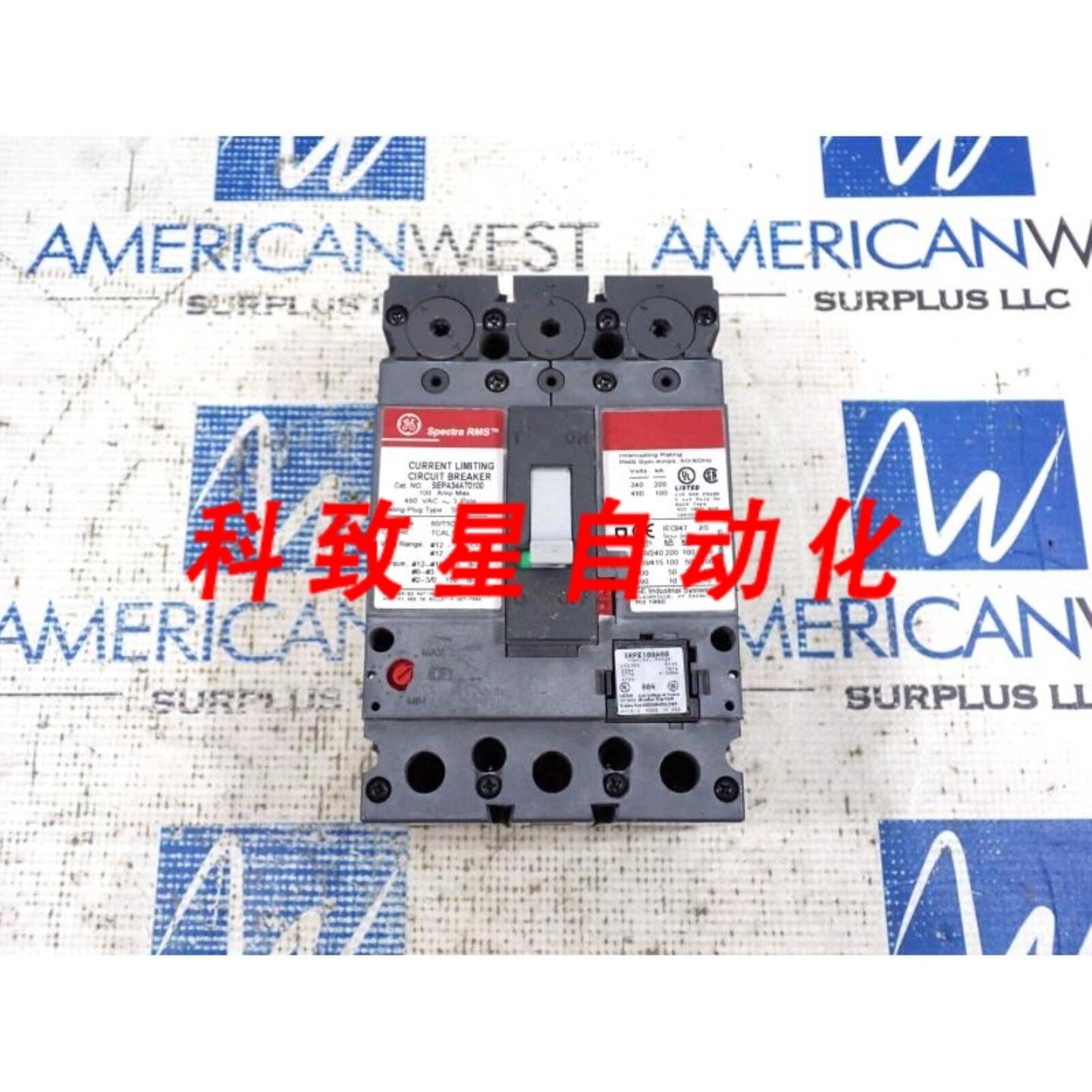工业配件GE SEPA34AT0100 3P 480V 100安培断路器带80安培