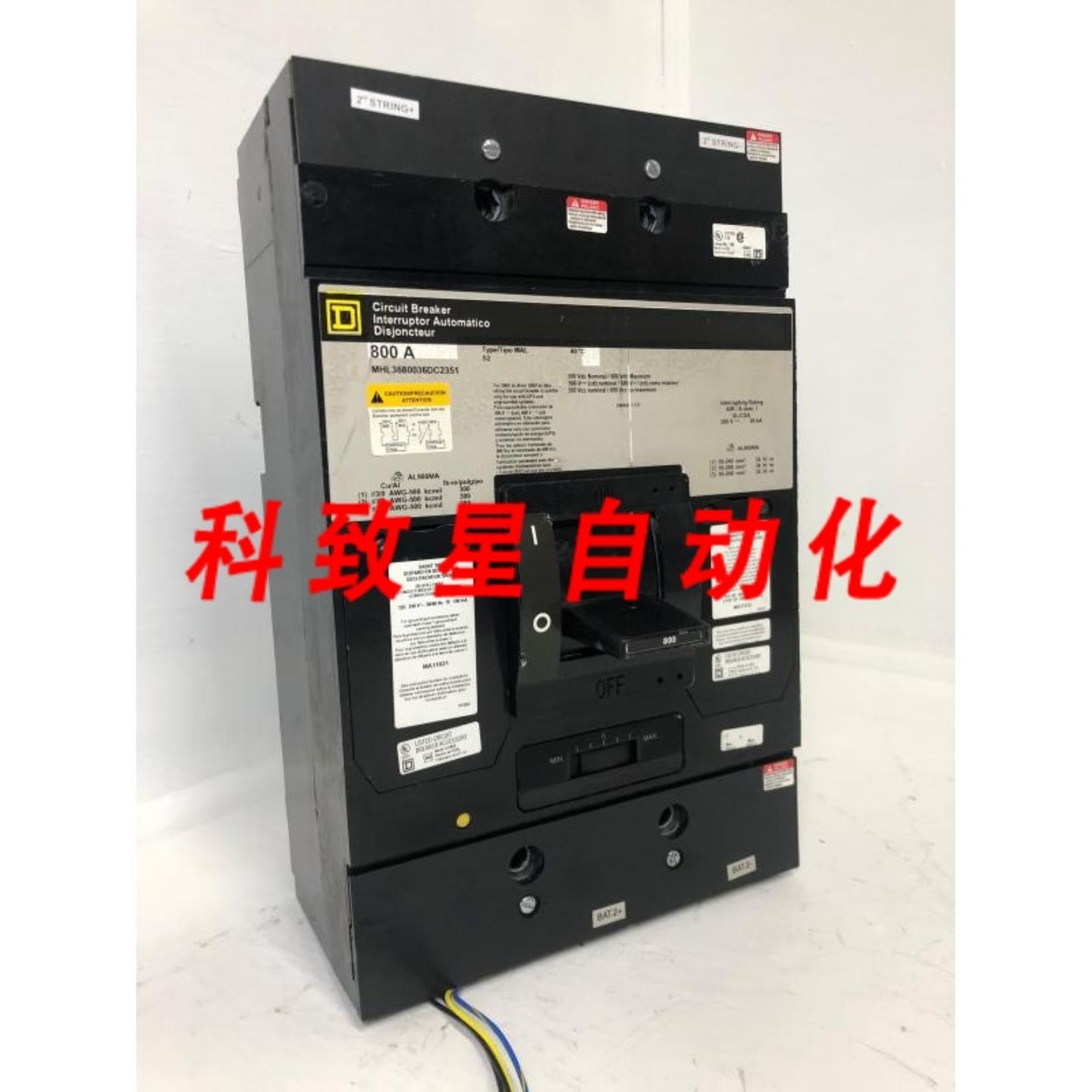 工业配件MHL3680036DC2351 800A直流断路器带分流器辅助 600VD