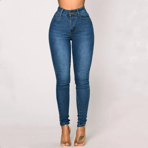 Ladies jeans 2021Fashion elastic pencil trousers women pants