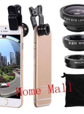 Wide Angle Macro Fisheye Lens Kit with Clip 0.67x for iphone