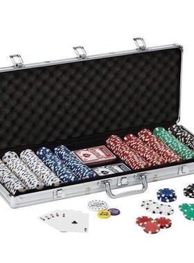 texas hold &amp;#39;em poker set aluminum case 500 dice