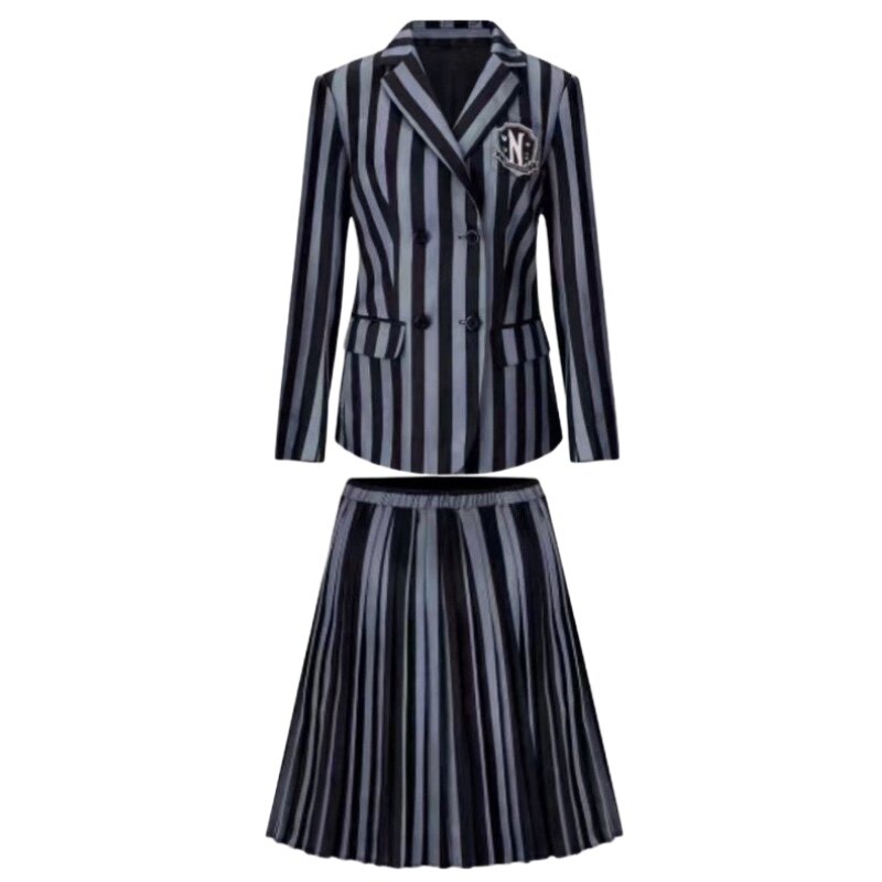 亚当斯一家cos服女主Wednesday同款星期三COSPLAY校服西服套装