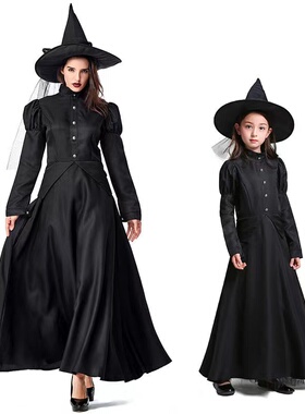 Parent-child outfit Black Witch Dress Sorceress Cosplay