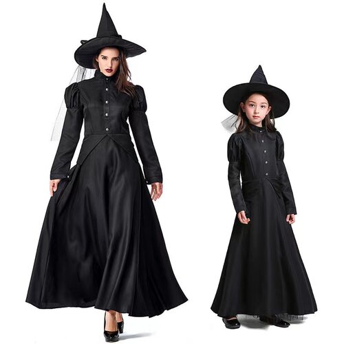 Parent-child outfit Black Witch Dress Sorceress Cosplay