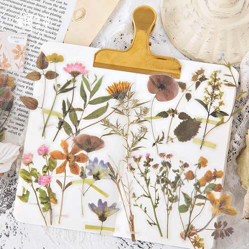 40 Pcs/Lot Beautiful flowers plant decoration mini paper