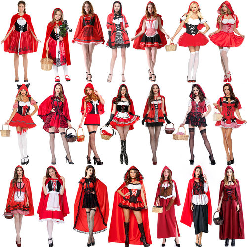 万圣节狼外婆cos服小红帽演出装
