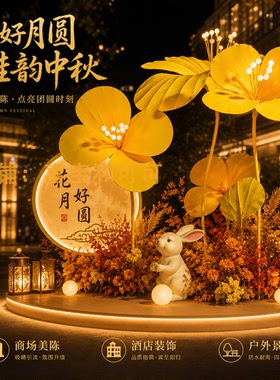 中秋发光桂花户外防水美陈摆件