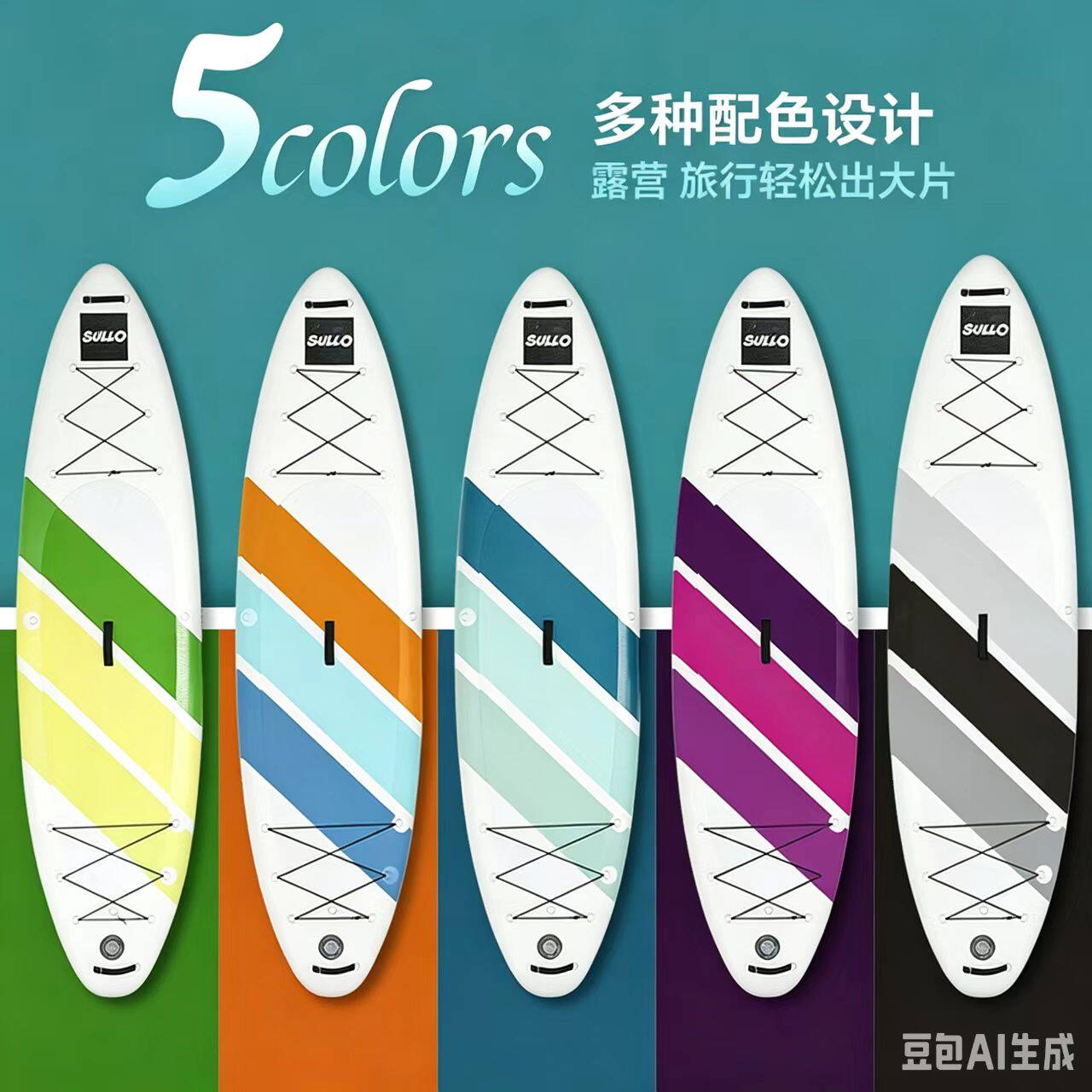 海上冲浪板路亚充气桨板水上钓鱼充气浆板海边便携电动划水板