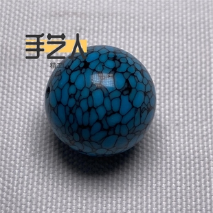 绿松石散珠天然原矿网花乌兰花圆珠手串隔珠手链配珠星月菩提配饰