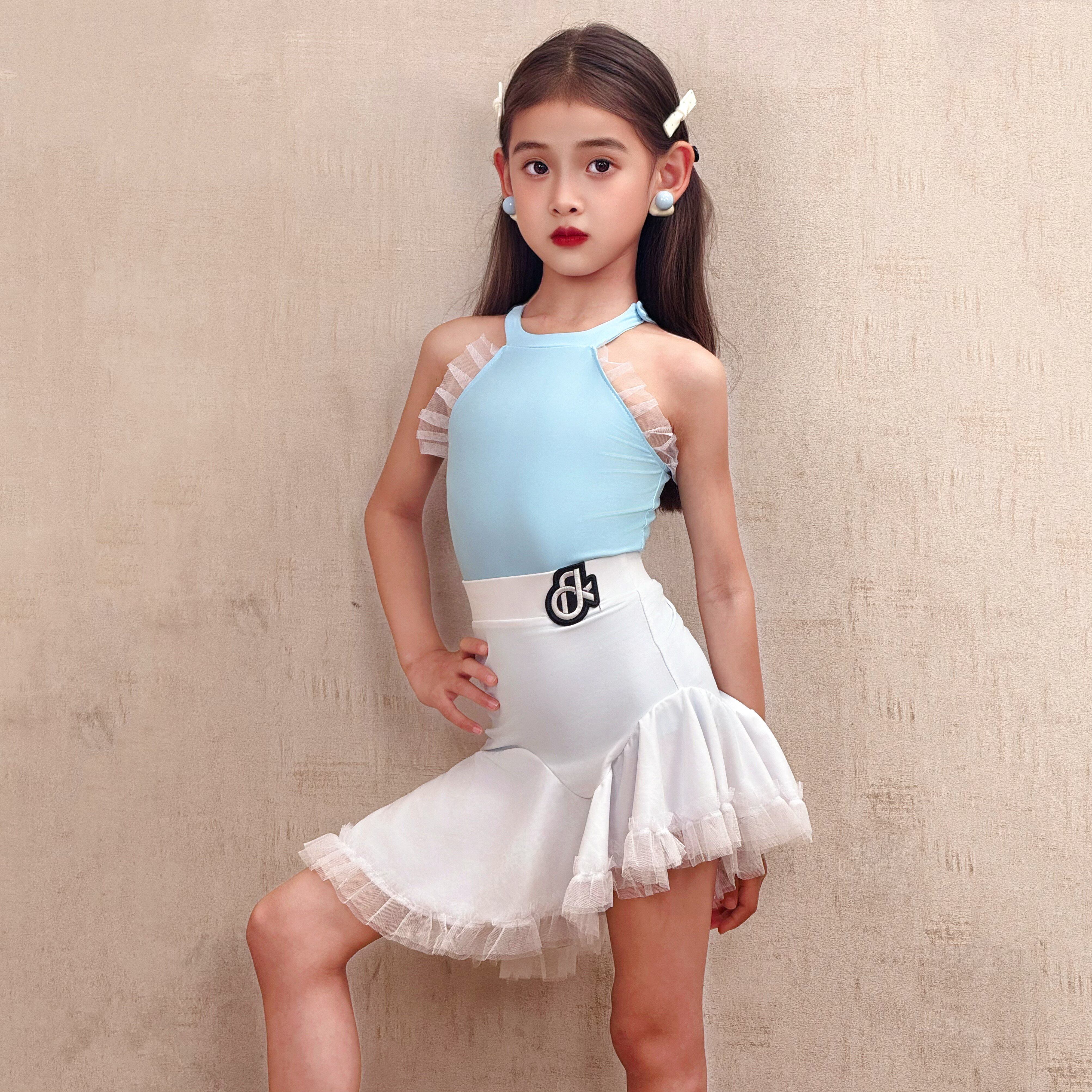 梵蒂恺拉丁舞服女童2026新款夏季练功服儿童演出服少儿专业舞蹈裙