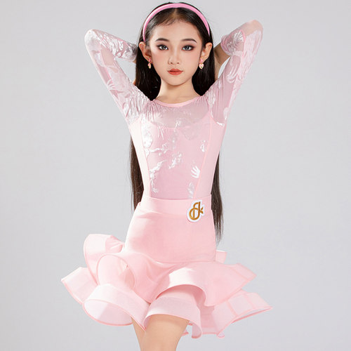 秋冬少儿拉丁舞表演服女童练功服