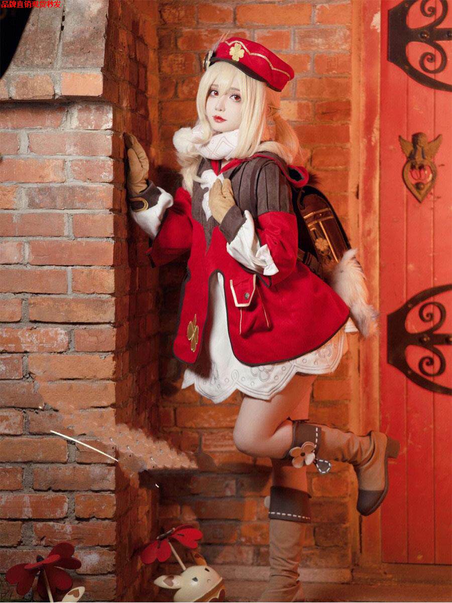 可莉cos服全套 原神动漫游戏cosplay女装 儿童可莉背包含假发鞋子,模玩/动漫/周边/娃圈三坑/桌游,Cosplay女装/cos女装,淘宝优惠券,粉丝福利购,淘宝优惠卷