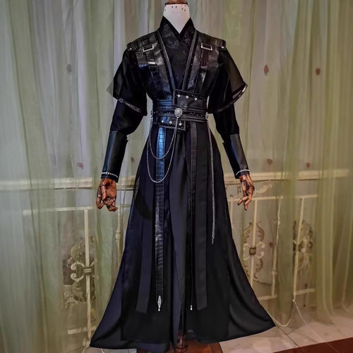 墨燃cos服古装黑色周晖萧